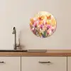 Vlinders - Oranje - Bloemen KitchenYeah - Keuken - Wandcirkel Forex klein -sfeer3