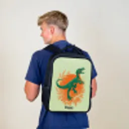 Dino - Natuur - Groen Rugzak - Zwart middel -sfeer8
