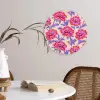 Bloemen - Patroon - Meerkleurig Wandcirkel kunststof plaat 5mm dik klein 188 -sfeer4