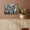 Schilderij - Figuren - Zwart - Abstract PET vilt klein -sfeer4