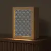 Waaier - Motief - Grijs Light Box met kabel (Tafellamp) klein 925 -z3d_website