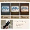 Winter - Huisje - Bergen - Uitzicht - Sneeuw Light Box met batterij (Wandlamp) middel -USP_lichtkleurNL