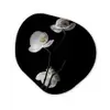 Orchidee - Bloemen - Zwart - Wit - Stilleven Wandcirkel Organisch Forex 3mm klein -3d