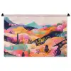 Golvende heuvels - Abstracte planten - Dromerig Wandkleed katoen middel -zz3d