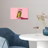 Augurken - Pot - Schaduw - Roze poster papier klein -sfeer3