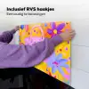 Tas - Roze - Bloemen Inductie beschemer met haakjes middel -ky-ophangen-nl