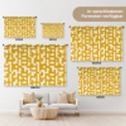 Geel - Beige - Patroon Wandkleed katoen klein 269 -tsfeer8_DE