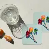 Lollys - Schaduw - Drie - Blauw onderzetter kurk middel -sfeer4