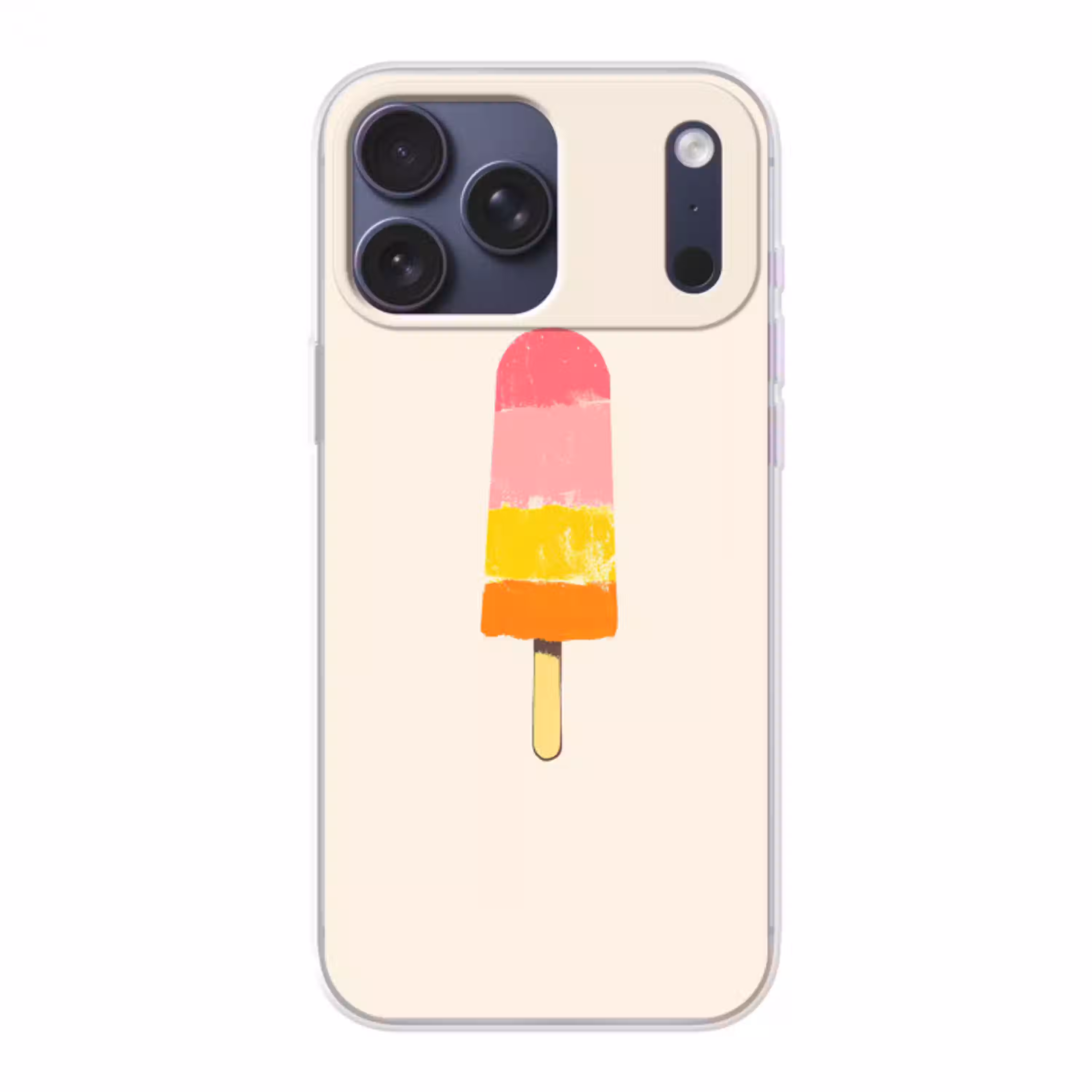 Waterijsje - Retro - Stokje - Roze Telefoonhoesje iPhone 17 Pro Max klein -3d