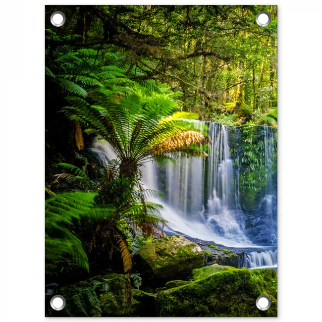 Waterval in het Regenwoud tuinposter los doek klein -3d