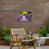Lavendelpad bij zonsondergang Tuinposter op houten frame 2 cm dik klein -sfeer3