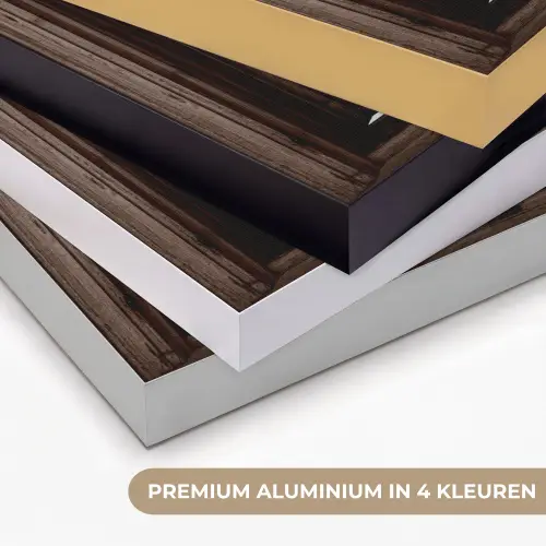 Paarden - Winter - Dieren - Natuur - Doorkijk Textielframe zwart klein -USP_kleurenNL