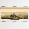 Landschap - Toscane - Ochtendlicht keuken achterwand 2 middel -3d