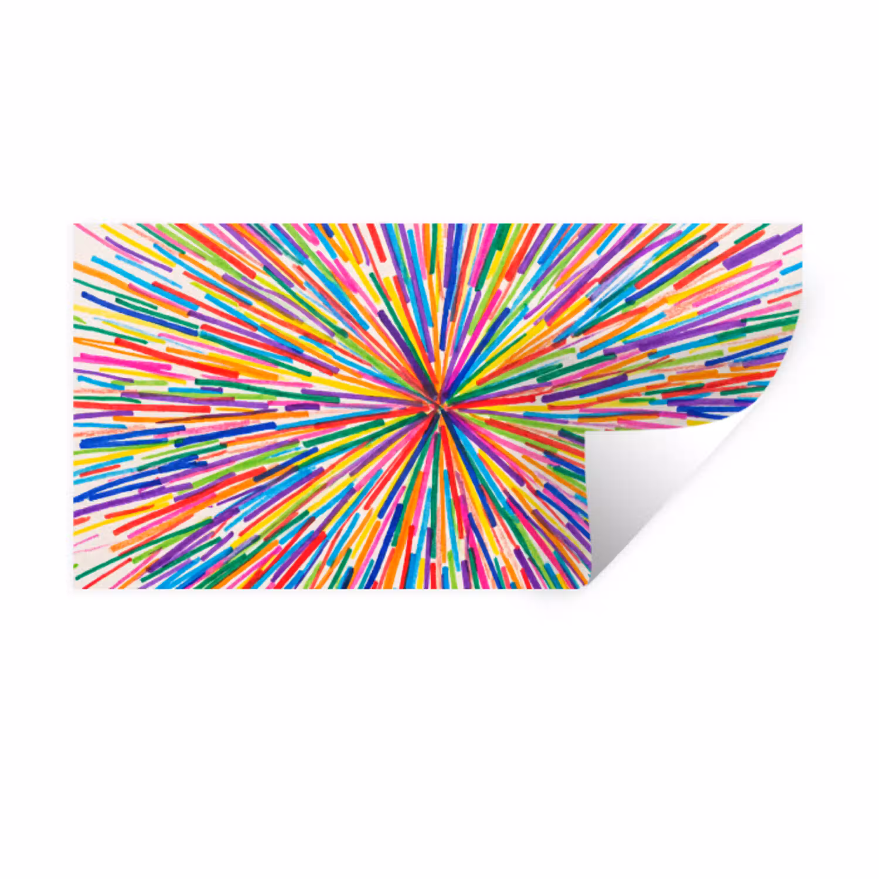 Lijnen - Kleurrijk - Abstract Muursticker klein -3d