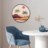 Palmbomen - Abstract - Zon - Heuvels Fotolijst rond zonder passe partout klein -sfeer2