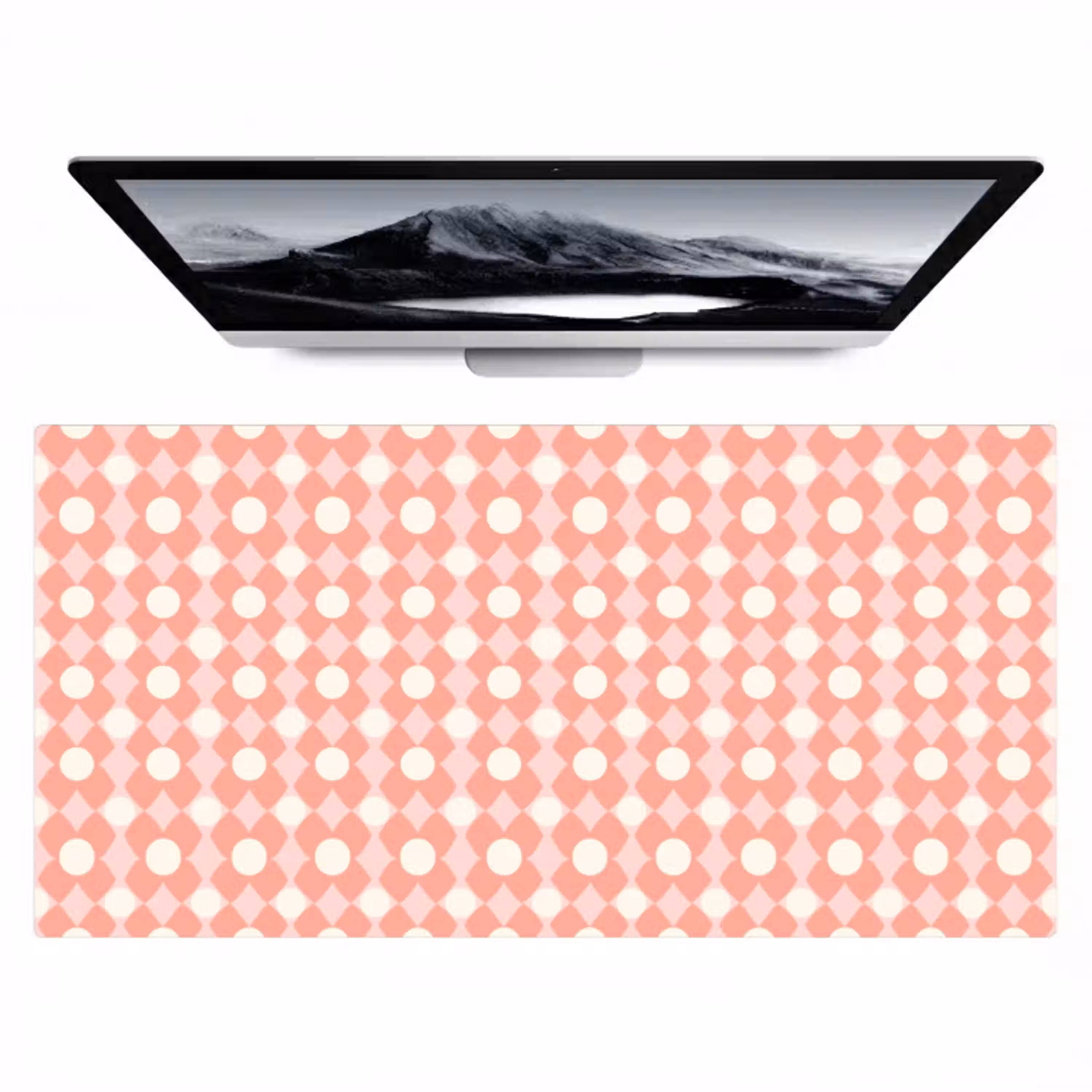 Koraal - Retro - Geometrisch - Patroon Muismat XXL klein 681 -zzz3d