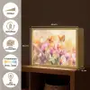 Vlinders - Oranje - Bloemen Light Box met batterij (Wandlamp) middel -USP_websiteoverzichtNL
