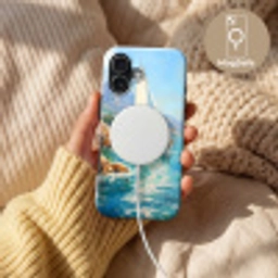 Zeilboot - Rotsen - Kust - Huizen Toughcase MagSafe Apple iPhone 17 klein -USP_MagsafeV