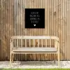 Spreuken - Geluk is het enige wat zich verdubbelt - Quotes Tuinposter op houten frame 2 cm dik klein -sfeer4