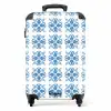 Zomer tegel print blauw NBS - Handbagage koffer - Volwassenen Unisex middel -productfoto_recht