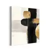 Vormen - Penseelstreken - Abstract - Goud aluminium wit klein -3d