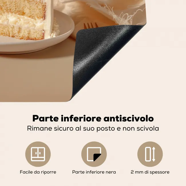Vanilletaart - Cake - Romig Inductie beschermer vinyl 3mm middel -zzzsfeer4_ITA