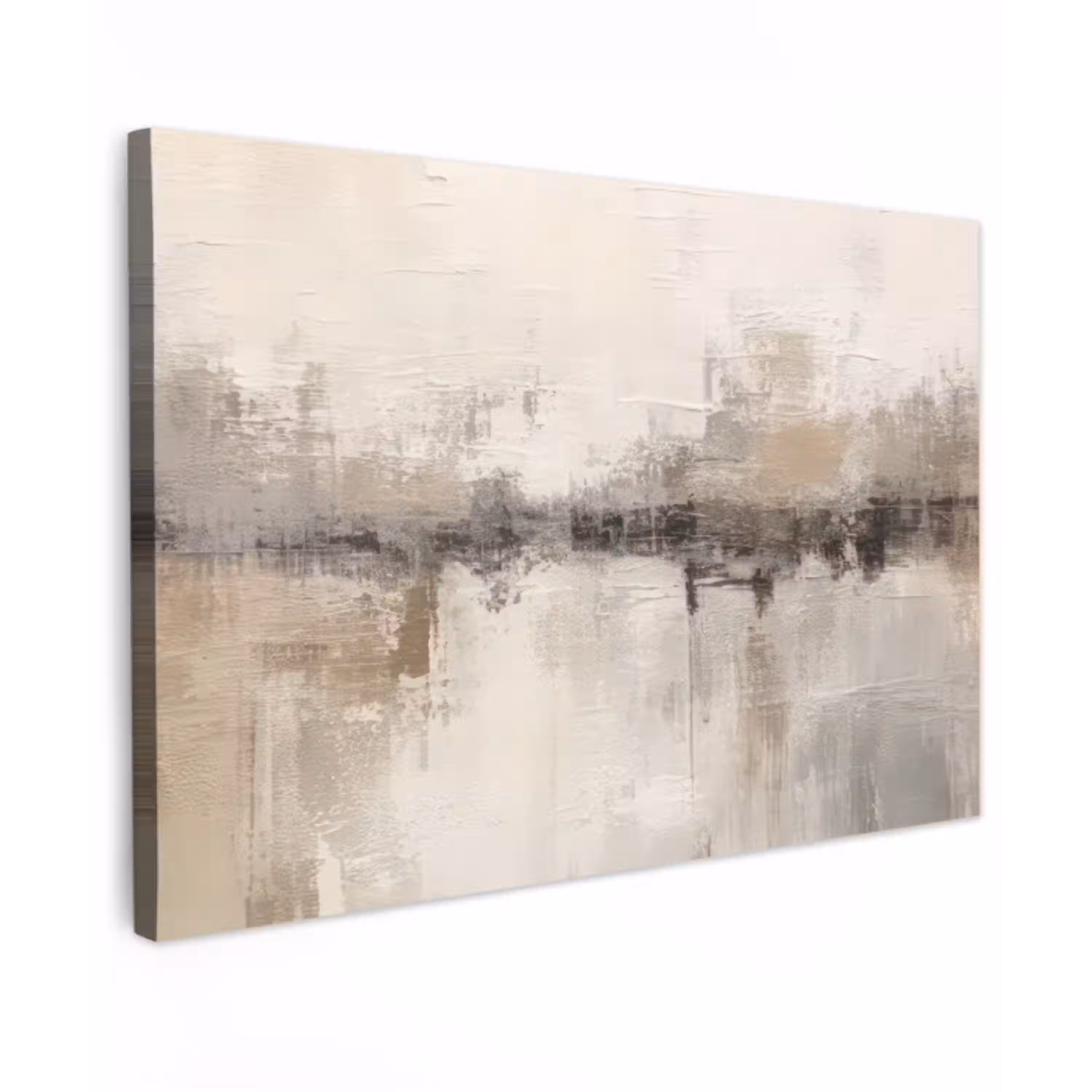 Moderne kunst - Abstract - Beige canvas 2cm klein -z3d
