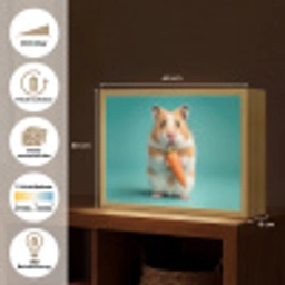 Hamster - Wortel - Blauw Light Box met batterij (Wandlamp) middel -USP_websiteoverzichtDE