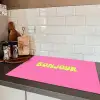 Roze - Groene bonjour - Organisch Inductie beschermer vinyl 3mm klein -sfeer3