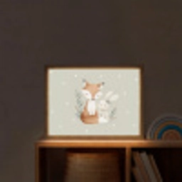 Minimalistisch - Dieren - Bladeren - Stippen Light Box met batterij (Wandlamp kind) middel -sfeer1_kind