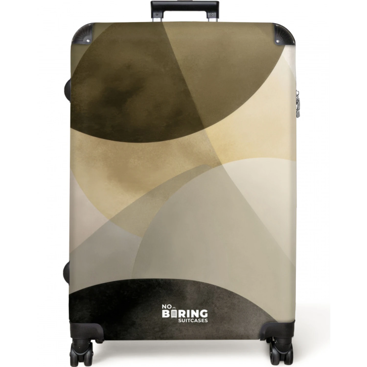 Vlakken - Abstract - Beige - Cirkels NBS - Large koffer - Volwassenen Unisex groot -zzzzzzzzkaufland2