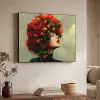 Vrouw - Appels - Rood - Bladeren Textielframe - compleet frame klein -sfeer3