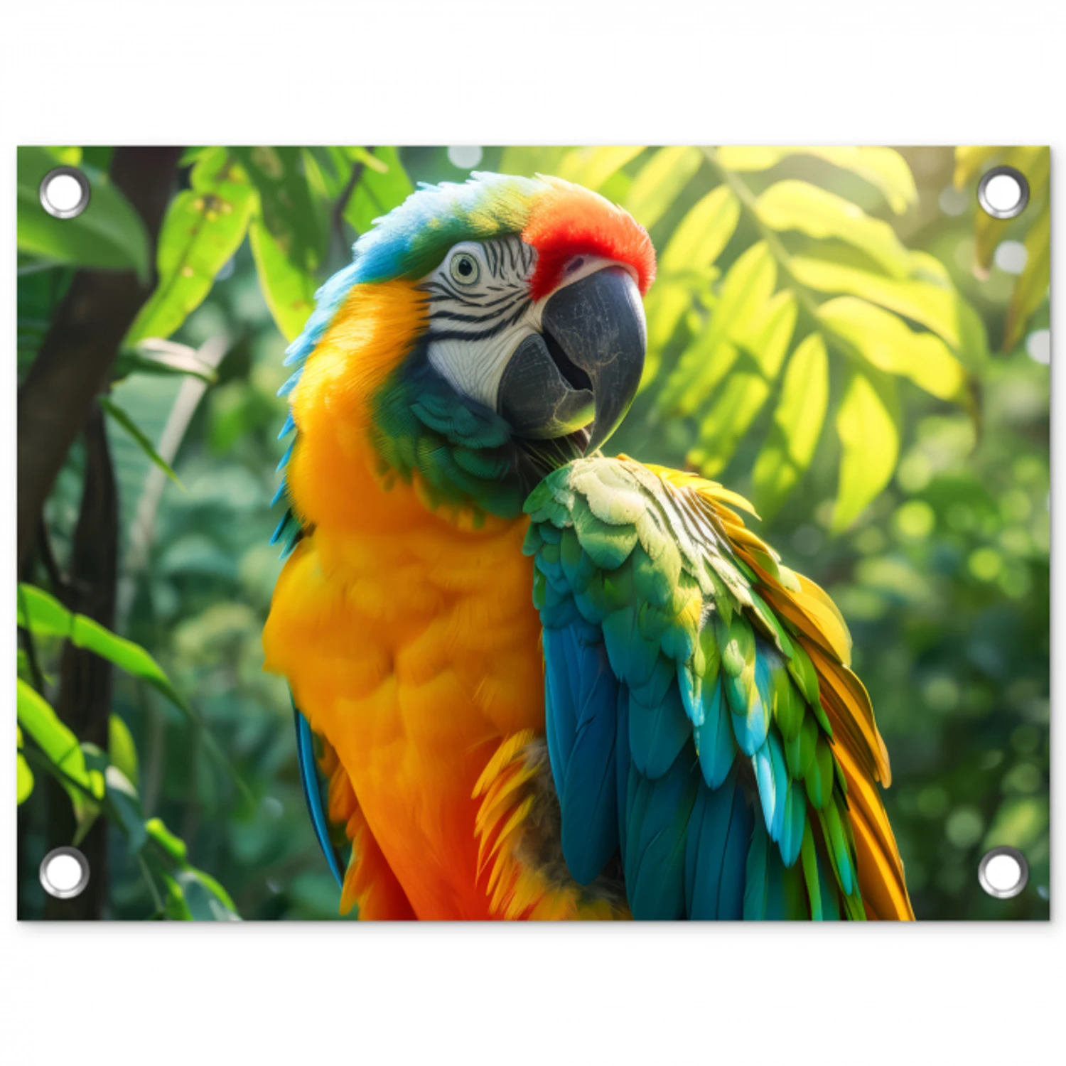 Ara in de Tropen tuinposter los doek klein -3d