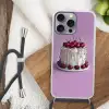 Taart - Kersen - Juwelen - Rood Hoesje iPhone 16 Pro Max met koord klein -sfeer4