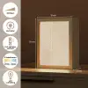 Parallelle lijnen - Lichte textuur - Beige Light Box met kabel (Tafellamp) klein -USP_NL