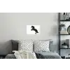 Zwart - Paard - Portret Muursticker klein -slaapkamer