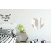Abstracte bogen - Modern - Beige Wandcirkel aluminium klein -kinderkamer