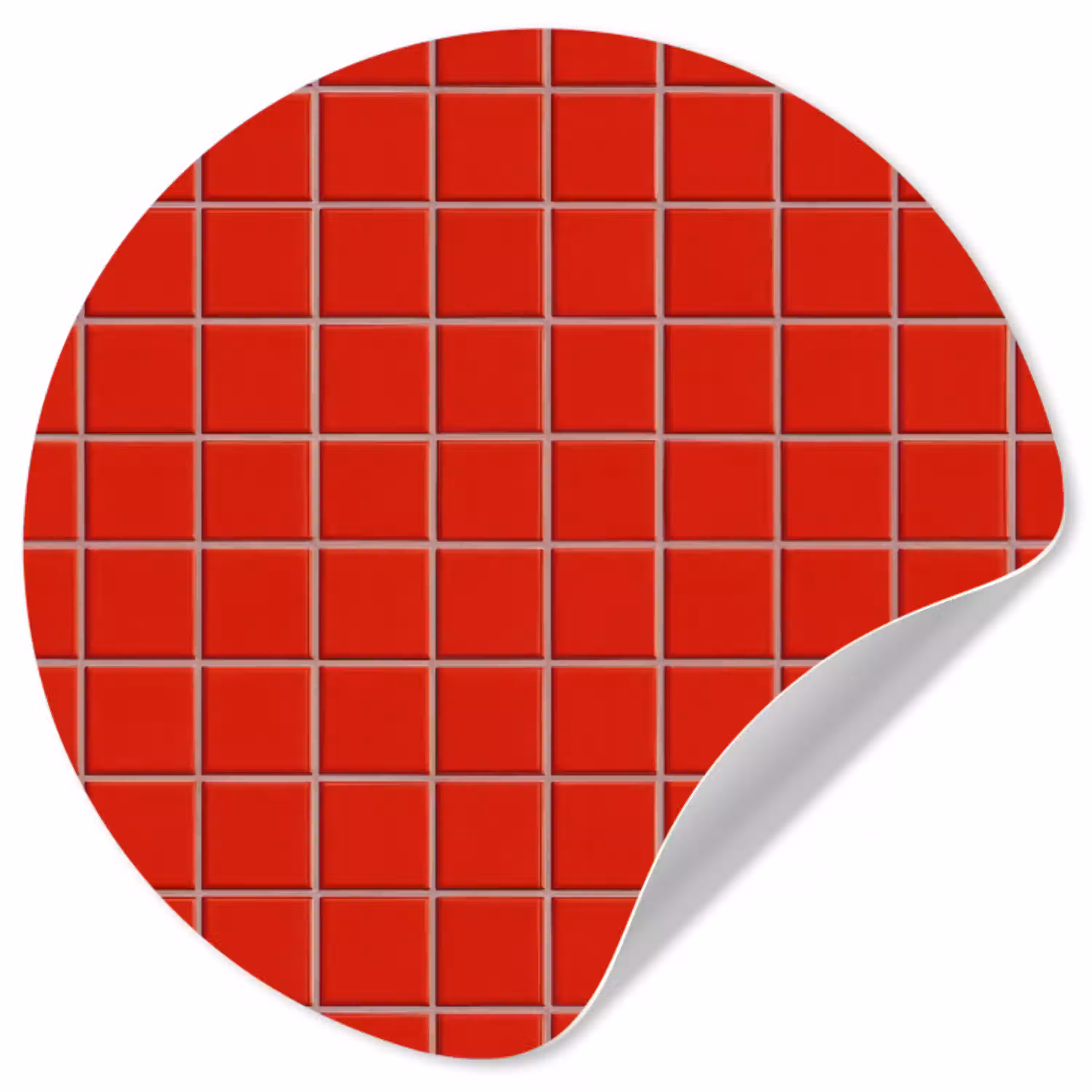 Tegel - Patroon - Kersen - Rood Wandcirkel behangsticker klein 186 -3d