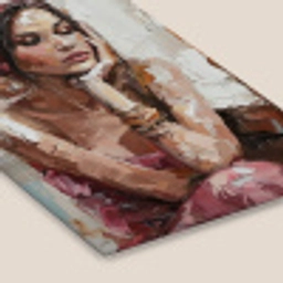Vrouw - Verflook - Portret - Modern fotolijst zwart zonder passe partout klein -zsfeer6