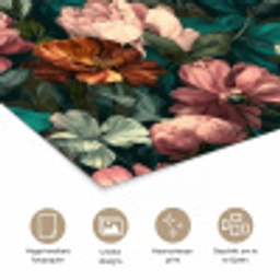 Bloemen - Schilderachtig - Patroon - Roze poster papier klein 62 -closeup_NL