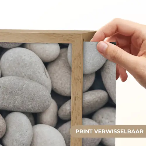 Kiezels - Stenen - Grijs Light Box met batterij (Wandlamp) middel -USP_websiteprintNL
