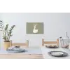 Eend - Konijnoren - Grijs Muursticker klein -eettafel