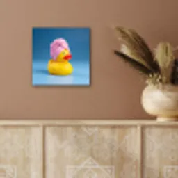 Badeend - Handdoek - Blauw aluminium wit klein -sfeer4