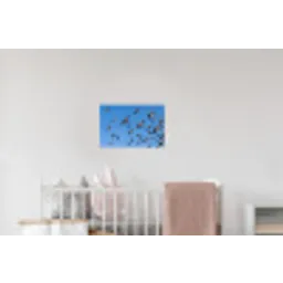 Zwaluwen - Vliegen - Blauw Muursticker klein -kinderkamer