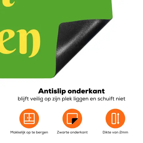Mij niet bellen - Telefoon - Groen Inductie beschermer vinyl 3mm klein -zzzzzzz-td-onderkant