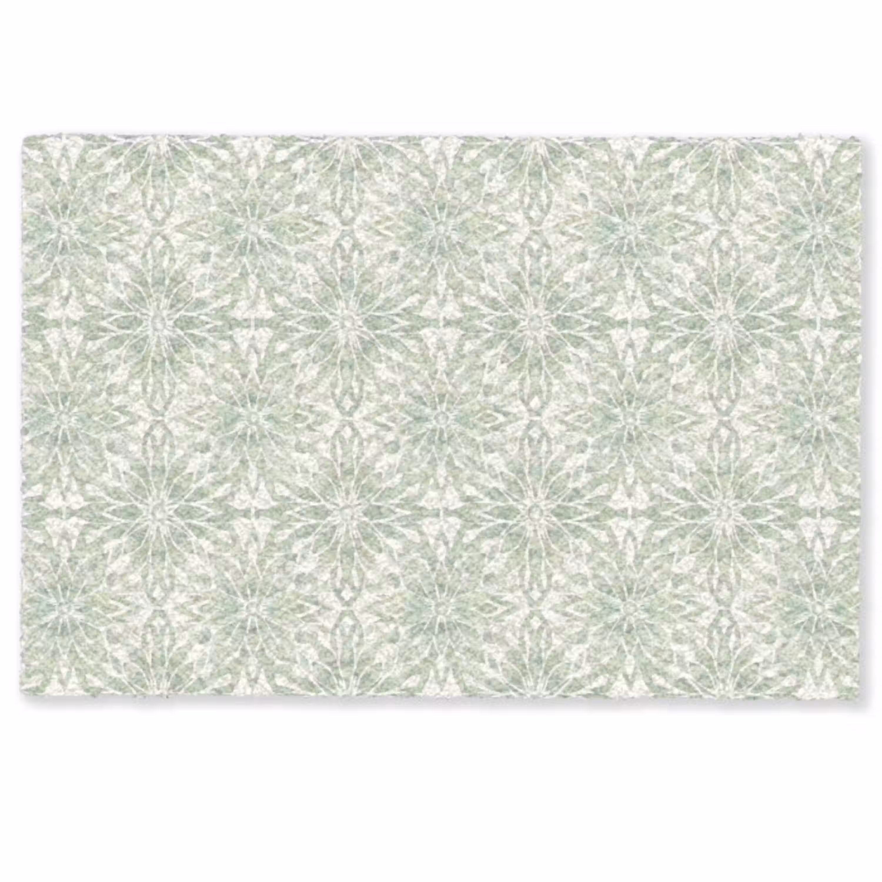 Saliegroen - Symmetrisch - Mandala - Ornament - Patroon Deurmat klein 898 -zkaufland3d
