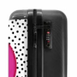 Smiley - Roze - Stippen NBS - Handbagage koffer - Volwassenen Unisex middel -slot