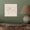 Wereldkaart - Simpel - Vliegtuig aluminium wit klein -sfeer2