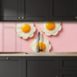 Eieren - Bloem - Roze keuken achterwand 2 middel -sfeer1