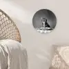 Bengaal - Kat - Tafelkleed - Zwart - Wit - Dier Wandcirkel plexiglas klein -sfeer5
